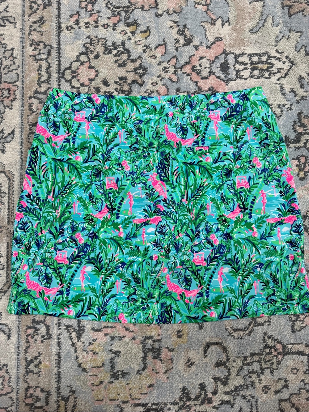 Lilly Pulitzer Tropical Print Skort in Teal, Pink & Green - Picture 2 of 3